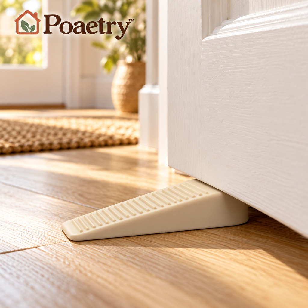 Poaetry™ Cream Silicone Wedge Doorstop