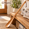 Poaetry™ Long-Handled Wooden Shoehorn