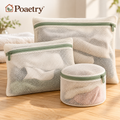 Poaetry™ Ivory Mesh Laundry Bag Set — 3-Piece Zippered Set