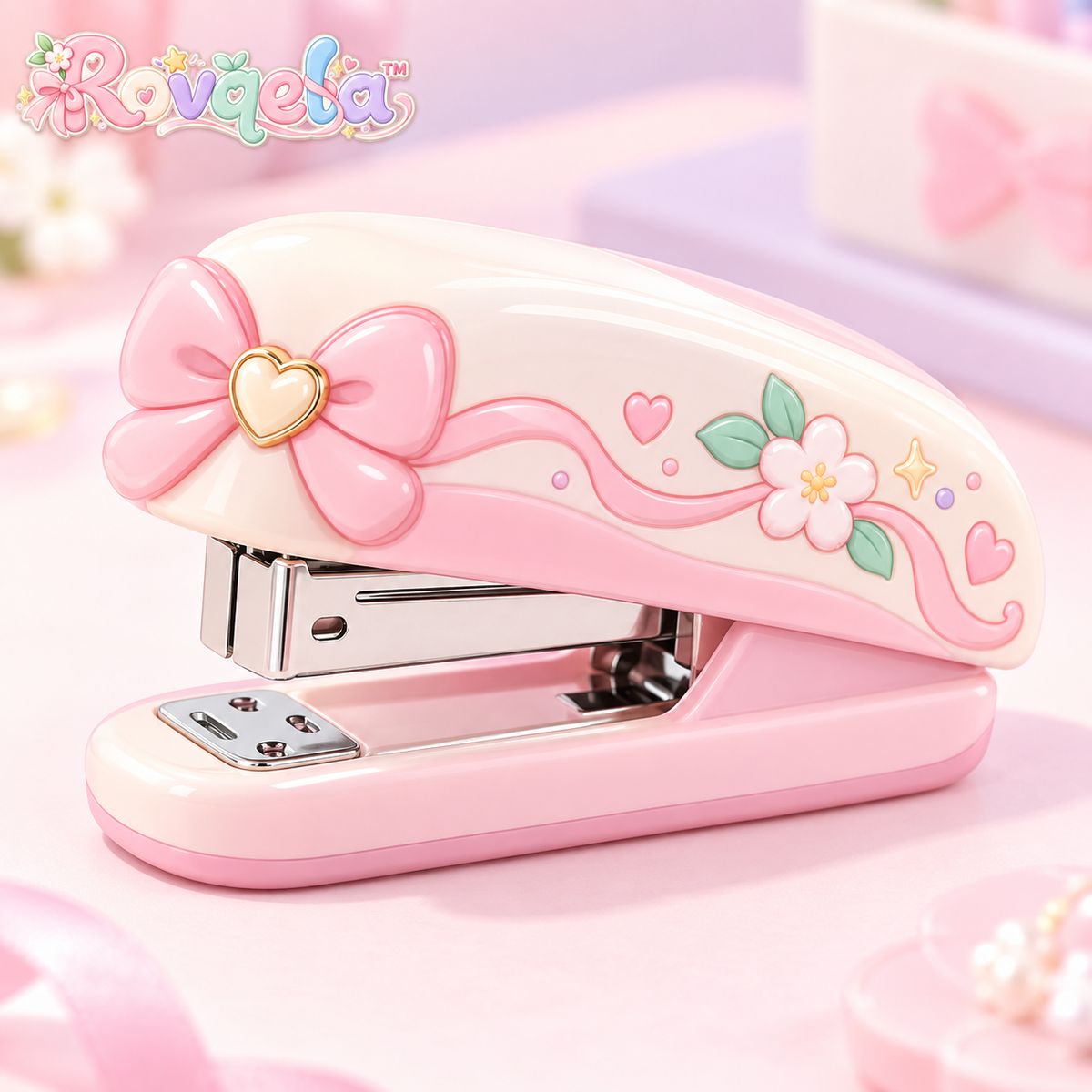 Rovqela™ Floral Bow Desktop Stapler