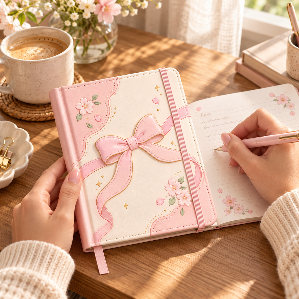 Rovqela™ Floral Bow Notebook
