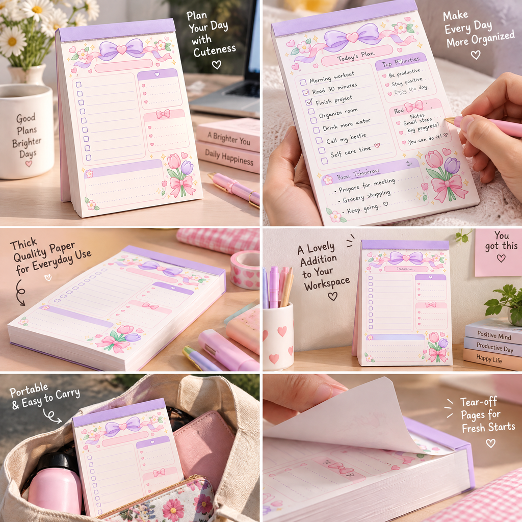 Rovqela™ Lavender Daily Planning Pad