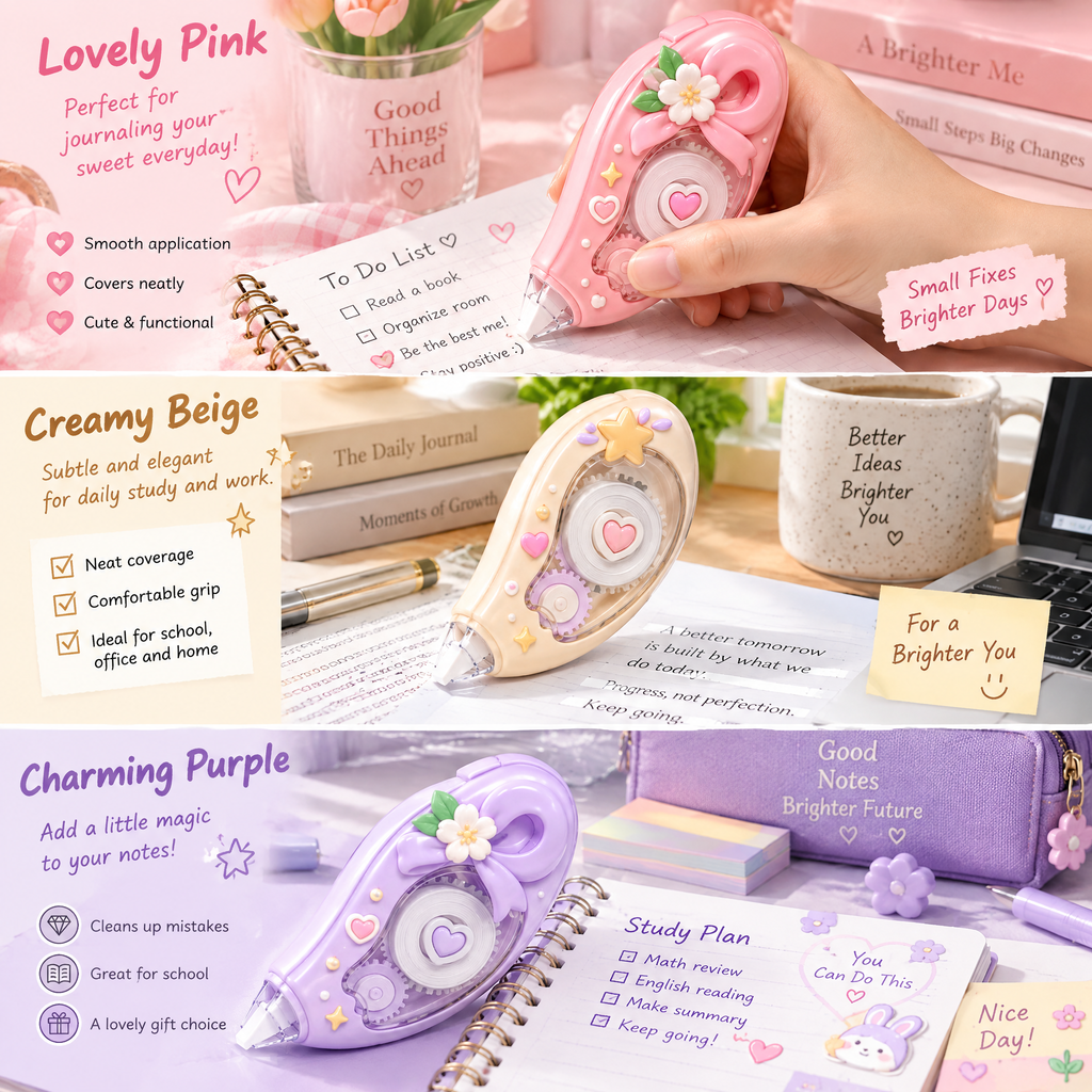 Rovqela™ Floral Bow Correction Tape Set