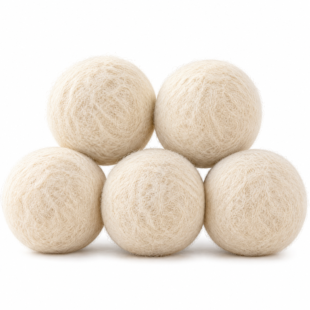 Poaetry™ Natural Wool Dryer Balls — Set of 6